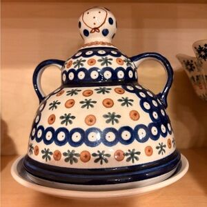Polish Pottery Cheese Lady - Never Used